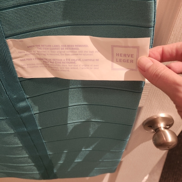 Herve Leger Teal NWT Bandage Dress size S - Picture 13 of 14